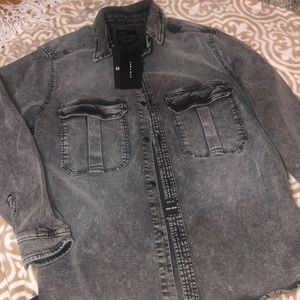 ZARA MAN WASHED OUT GREY DENIM WEAR